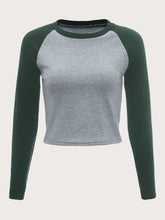 ROMWE STPL Color-block Raglan Sleeve Tee